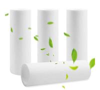 4 filtri di ricambio da 50 µm, compatibili con filtro dell'acqua Grünbeck FS 1", filtro per l'acqua domestica, filtro per candele, senza campana protettiva, cotone PP, candele compatibili con filtro