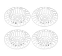 4 filtri in plastica, filtro per lavello, filtro per scolo bianco, protezione per filtro, filtro per lavello, filtro per lavandino, filtro per lanugine, per cucina e bagno