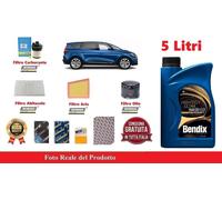 4 FILTRI TAGLIANDO + 5 LITRI OLIO PER RENAULT MEGANE 4 IV 1.5 DCi 81 KW 110 HP