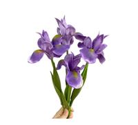 4 fiori artificiali in seta,bouquet di fiori, gambo lungo 45 cm fiore artificiale in poliuretano per composizioni da tavolo,centrotavola per feste e matrimoni,fiori artificiali per decorazioni(viola)