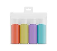 4 flaconi da viaggio 60 ml, a prova di perdite, ricaricabili, for shampoo, balsamo, lozione, tubi portatili spremere, ml*4 Per Viaggi