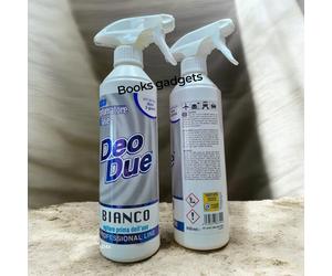 4 Flaconi Deo Due Spray Profumatore Bifase per Ambiente e Tessuti BIANCO 500ml
