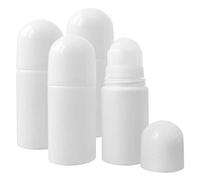 4 flaconi roll-on 50 ml a prova di perdite ricaricabili in plastica con applicatore a sfera riutilizzabili per oli essenziali profumi cosmetici solo flacone.
