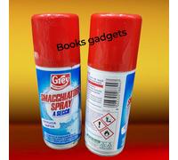 4 Flaconi Spray Grey Smacchiatore a Secco Rimuove Macchie d'olio e Grasso