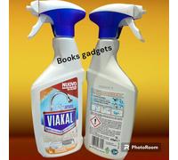 4 Flaconi Viakal Spray ACCIAIO CUCINA Azione Aceto N°1 contro Calcare 470ml