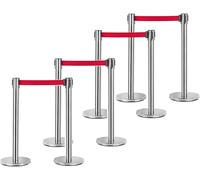 4 Flessibile Dissuasori Acciaio Inox Montanti Catena Barriera Spegnimento