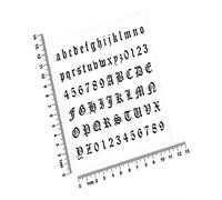 4 fogli adesivi gotici con numero e lettera tatuaggio, piccoli tatuaggi rimovibili, nome fai da te combinato liberamente