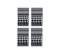4 fogli adesivi multiuso per blocco della luce per aria condizionata, sorgenti LED, oscuramento LED, decalcomanie per bloccare le toppe