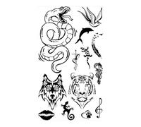 4 fogli di tatuaggi temporanei a forma di farfalla, rosa e fiore, for donne, adulti, bambini, ragazze, piume, serpenti, scorpione, tatuaggi finti, collo, braccia, mani(CSQ019)