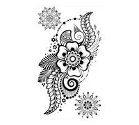 4 fogli di tatuaggi temporanei a forma di farfalla, rosa e fiore, for donne, adulti, bambini, ragazze, piume, serpenti, scorpione, tatuaggi finti, collo, braccia, mani(CSQ029)