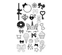 4 fogli di tatuaggi temporanei a forma di farfalla, rosa e fiore, for donne, adulti, bambini, ragazze, piume, serpenti, scorpione, tatuaggi finti, collo, braccia, mani(CSQ039)