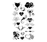 4 fogli di tatuaggi temporanei a forma di farfalla, rosa e fiore, for donne, adulti, bambini, ragazze, piume, serpenti, scorpione, tatuaggi finti, collo, braccia, mani(CSQ042)