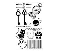 4 fogli di tatuaggi temporanei a forma di farfalla, rosa e fiore, for donne, adulti, bambini, ragazze, piume, serpenti, scorpione, tatuaggi finti, collo, braccia, mani(CSQ008)