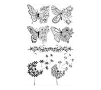 4 fogli di tatuaggi temporanei a forma di farfalla, rosa e fiore, for donne, adulti, bambini, ragazze, piume, serpenti, scorpione, tatuaggi finti, collo, braccia, mani(CSQ048)