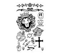 4 fogli di tatuaggi temporanei a forma di farfalla, rosa e fiore, for donne, adulti, bambini, ragazze, piume, serpenti, scorpione, tatuaggi finti, collo, braccia, mani(CSQ011)