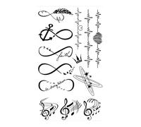 4 fogli di tatuaggi temporanei a forma di farfalla, rosa e fiore, for donne, adulti, bambini, ragazze, piume, serpenti, scorpione, tatuaggi finti, collo, braccia, mani(CSQ007)