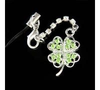 4 Foglia Trifoglio Realizzato Con Cristallo Swarovski Irlandese Charm Cellulare