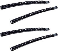 4 forcine per capelli con strass neri, forcine nere per capelli da donna, fermagli per capelli decorativi in metallo per accessori decorativi, spille da donna