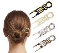 4 forcine per capelli francesi, eleganti forcine per capelli in acetato da donna, resistenti e antiscivolo, accessori per acconciature spesse e sottili (4 colori)