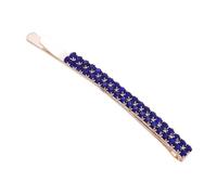 4 forcine per capelli in cristallo, con strass a doppio fila, clip per capelli in metallo, clip per capelli con strass, per ragazze e donne, abito da matrimonio, blu reale