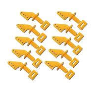 4 fori angolo del timone in plastica 2mm foro 10 pezzi colorato accessorio fai da te per RC modello ad ala fissa aereo aliante servomotore fibbia(yellow)
