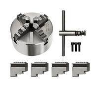 4 forni da forno Ø 80 mm/100 mm/125 mm, 4 forni per cottura a quattro ganci, tornio chuck, mandrino tornio di alta precisione, mandrino di centraggio automatico con ruota conica di precisione, per