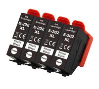 4 Foto Nero XL Cartucce d'inchiostro per Epson Expression Photo XP-6005, XP-6105