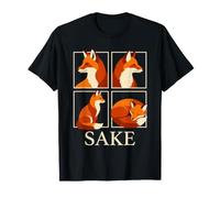 4 Fox Sake Quattro Volpi Divertente Carino Addormentato Fox Poses Maglietta