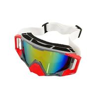4-FQ Occhiali da motocross, occhiali da motocross, occhiali da motocross, di alta qualità, anti-appannamento, protezione UV, per ATV Dirt Bike (telaio grigio + lenti colorate)