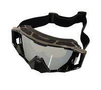 4-FQ Occhiali da motocross, occhiali da motocross, occhiali da motocross, di alta qualità, anti-appannamento, protezione UV, per ATV Dirt Bike (telaio nero + lenti argente)