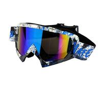 4-FQ Occhiali da motocross, occhiali da motocross, occhiali da motocross, di alta qualità, anti-appannamento, protezione UV, per ATV Dirt Bike, occhiali regolabili per portatori di occhiali (graffiti