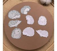 4 fustelle a forma di riccio per la creazione di biglietti, stencil per fai da te, scrapbooking, album fotografici, decorazioni in rilievo, per realizzare biglietti