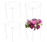4 gabbie rotonde di supporto per piante, 30 x 40 cm, struttura in metallo con griglia a stella a cinque punte rimovibile, regolabile, per peonie, rose, dalie, ortensie, fragole, per vasi da giardino e