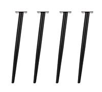 4 gambe di mobili in metallo regolabile da 4 pacchetti per divano divano fai -da -te gambe di divani in acciaio pesante con viti per armadi TV e comodini neri (inclinazione da 70 cm/27,6 pollici)