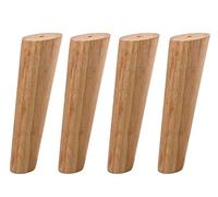 4 gambe in legno massello di quercia per divano, piedini di ricambio moderni per letti da pranzo, mobili TV, tavolini da caffè e ottomani, design a cono inclinato per una maggiore stabilità
