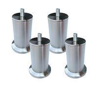4 Gambe per Mobili Acciaio Inossidabile Piedini per Mobili Tondo Gambe per Divani in Metallo Piedini Sostitutive Letto Tavolo Piede Vite M8(17.5cm)