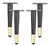 4 Gambe per mobili in Ferro coniche Moderne, Gambe per tavoli in Metallo Fai da Te per sedie, divani, armadi, Supporti TV, Letti, 17 cm con Viti di Montaggio, Piedini di Ricambio