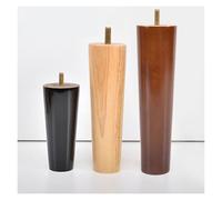 4 Gambe Per Mobili In Legno, Piedini Per Mobili In Legno Di Rovere, Per Armadi, Divani, Gambe Rotonde, In Legno, Per Tavolino Da Caffè Letto Comò Divano Armadio Divano(Natural wood color,5cm/2.0in)