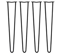 4 Gambe per Tavolo a Forcina SkiSki Legs 71cm Acciaio Nero 2 Rebbi 12mm