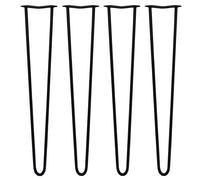 4 Gambe per Tavolo a Forcina SkiSki Legs 71cm Acciaio Nero 2 Rebbi 12mm