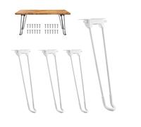 4 gambe pieghevoli in metallo, 61 cm, stile forcina, supporto portatile per tavolino da caffè fai da te, mini scrivania, panchine