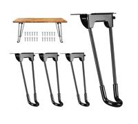 4 gambe pieghevoli in metallo, 61 cm, stile forcina, supporto portatile per tavolino da caffè fai da te, mini scrivania, panchine