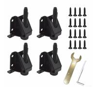 4 gambe regolabili in ferro per armadietti, altezza 0-60 mm, gambe nere per mobili per scrivania/divano/mobili/armadio/tavolo/letto/armadi