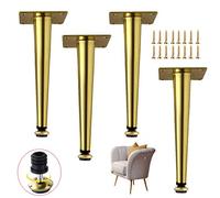 4 gambe regolabili in pelliccia di metallo gambe da tavolo in ferro per divani e armadietti 15,5 cm, piedini di ricambio dritti regolabili in altezza 0-1 cm e design elegante