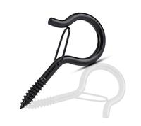 4 ganci a vite M8, colore nero, ganci per viti, ganci da soffitto, con viti, gancio a vite con fusibile, per amache, tende da sole, poltrone sospese, sedie a dondolo, cavo fisso, fioriera per fiori