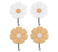 4 ganci adesivi da parete a margherita, portasciugamani, piccoli ganci a goccia, bella decorazione dello spazio che si adatta perfettamente alla cameretta dei bambini e al bagno dei bambini