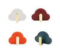 4 ganci adesivi nuvola, graziosi ganci da parete senza unghie, ganci colorati appiccicosi, ganci decorativi per camera da letto delle ragazze, cappotto da appendere portachiavi