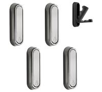 4 ganci appendiabiti pieghevoli cromati retrattili da parete per cappotti, sciarpe, accappatoi, chiavi e borse, salvaspazio ed elegante per la casa