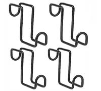 4 ganci da 10,2 cm in metallo resistente, per briglie e secchielli per appendere cavalli, cavezza e secchi (nero)