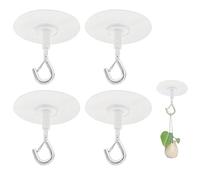 4 ganci da soffitto, ganci adesivi da soffitto, ganci da soffitto resistenti per piante sospese, mangiatoie per uccelli, campanelli eolici, lanterne, fioriere, decorazioni per esterni